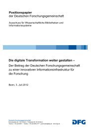 Die digitale Transformation weiter gestalten - DFG