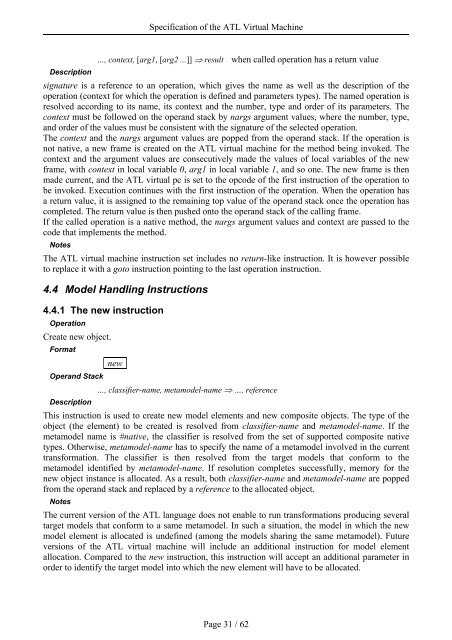 ATL: Atlas Transformation Language Specification of the ... - Eclipse