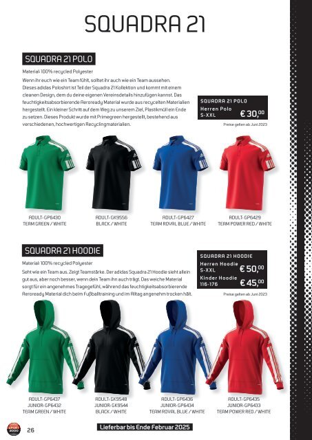 SPORT2000 Adidas Teamsportkatalog 2023