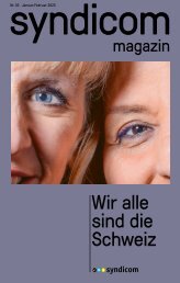 syndicom magazin Nr. 33 ¦ Wir alle sind die Schweiz