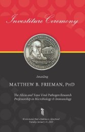 Investiture Program for Matthew B. Frieman, PhD