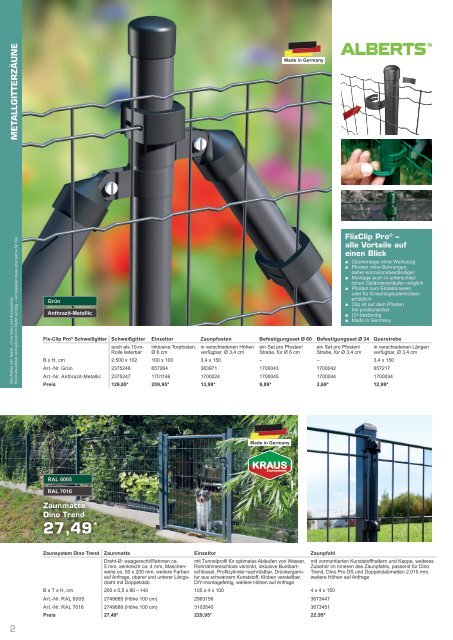 Gartenkatalog 2023 - Metallzaeune