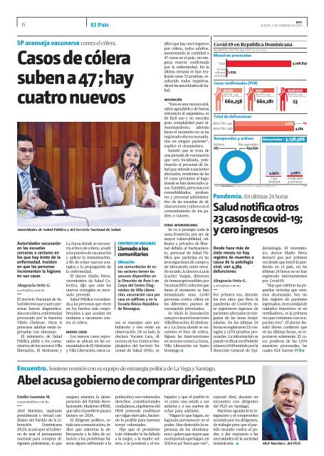 Edición impresa, jueves 2 de febrero de 2022