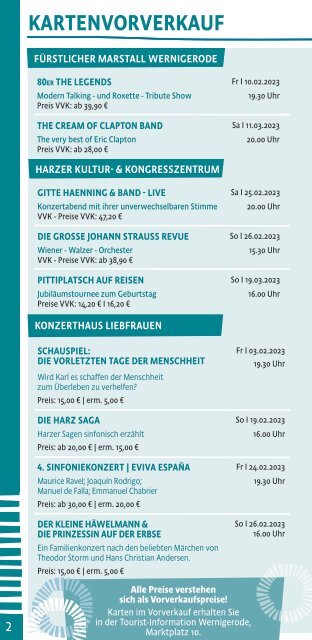 Wernigerode & Schierke Februar Tipps 2023