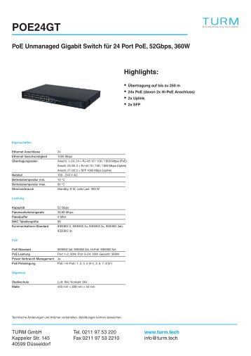 POE24GT Datenblatt