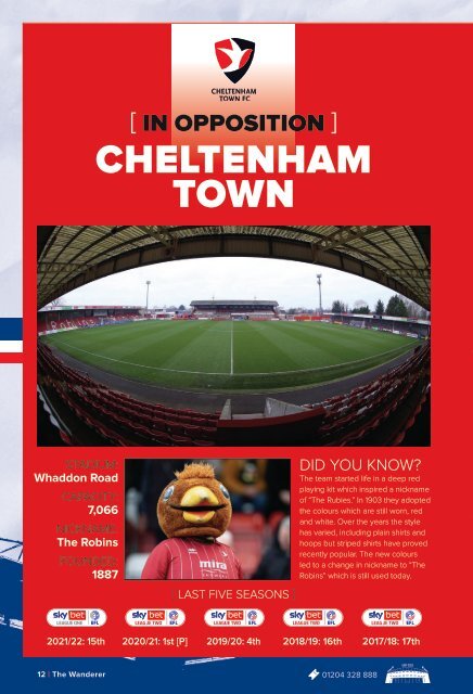 Bolton Wanderers vs Cheltenham Town
