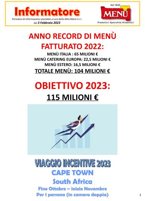 Informatore 2023 1° canvass