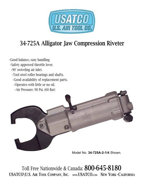 34-725A Alligator Jaw Compression Riveter