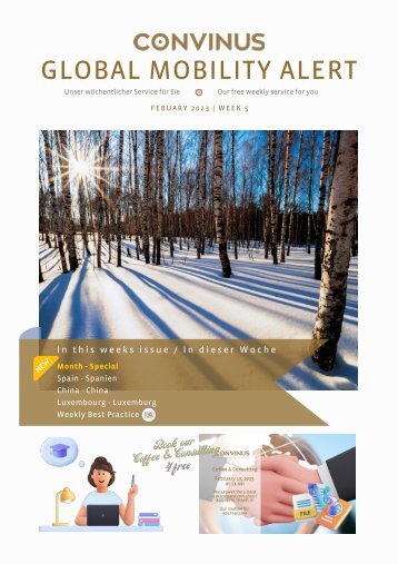 CONVINUS Global Mobility Alert - Week 5.2023 