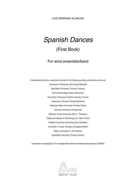 SPANISH DANCES - FULL SCORE