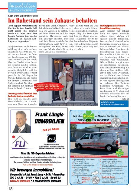 Holsteiner KlöönSNACK - Ausgabe Rendsburg / Mittelholstein - Ausgabe Februar 2023
