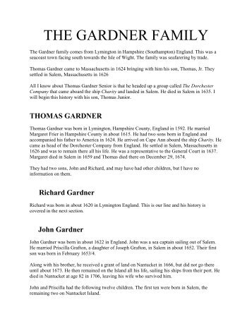 THE GARDNER FAMILY - BillPutman