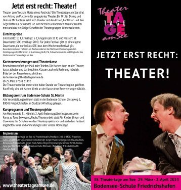 Theatertage am See Friedrichshafen 2023