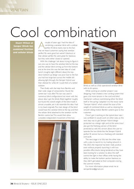 Blinds & Shutters - issue 1/2023