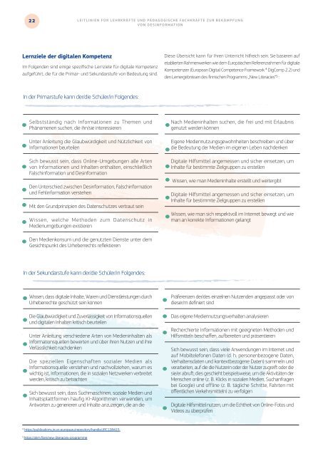 Leitlinien für Lehrkräfte zur Bekämpfung von Desinformation