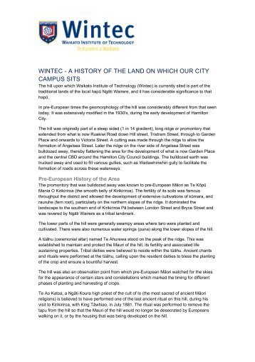 History of Wintec Land
