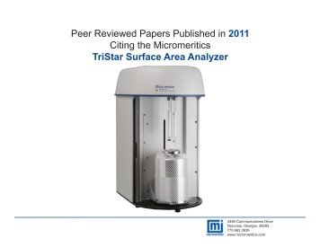 2011 - Micromeritics