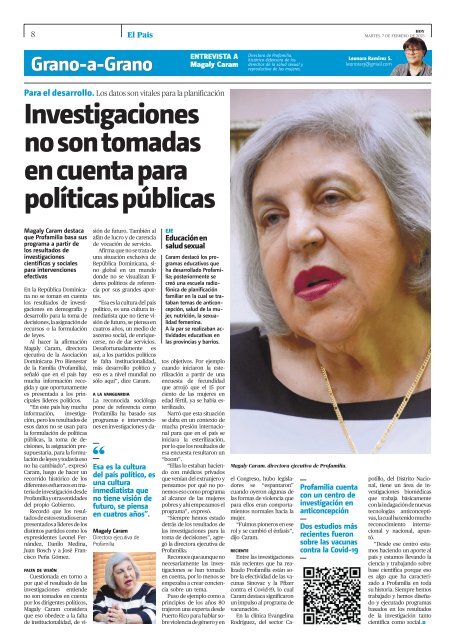 Edición impresa, martes 7 de febrero de 2022