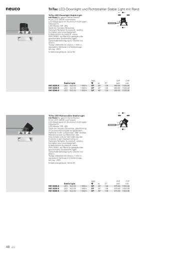 TriTec LED-Downlight und Richtstrahler Stable Light mit ... - Neuco