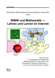 WWW und Mathematik — Lehren und Lernen im Internet