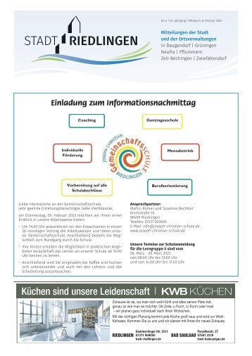 07.02.2023 Amtliches Mitteilungsblatt Riedlingen
