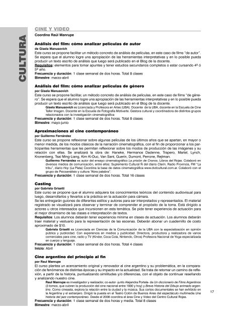 RS CURSOS DEL OJA Capacitación para el Trabajo Cultura