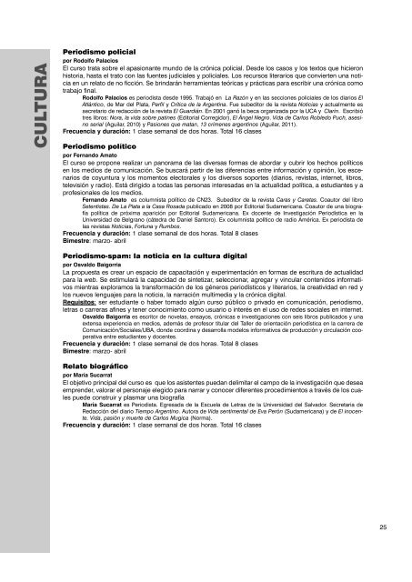 RS CURSOS DEL OJA Capacitación para el Trabajo Cultura