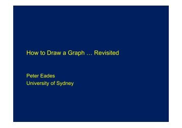 How to Draw a Graph - School of Computer Science and Software ...