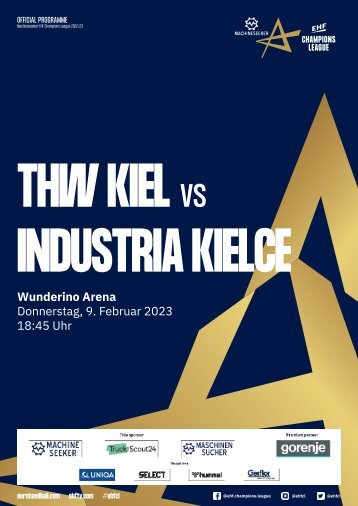 ZEBRA Hallenheft THW Kiel vs. Industria Kielce, 09.02.2023 in Kiel
