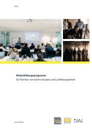 Weiterbildungsbroschüre DIAL licht+concept Lichthauspartner 2023