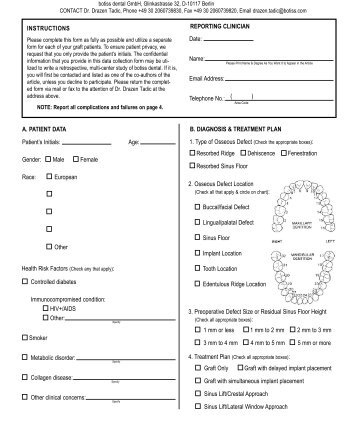 Tutodent® Chips and Form CLINICAL EVALUATION - 3GO