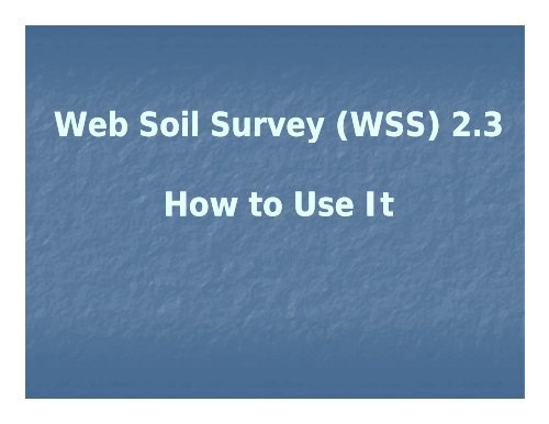 How to use Web Soil Survey