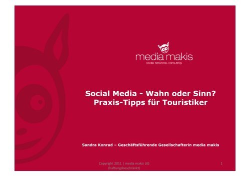 Social Media - Wahn oder Sinn? Praxis-Tipps für Touristiker