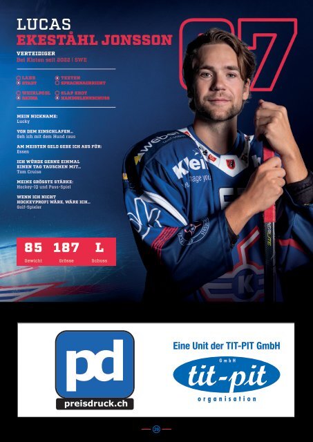 EHC Kloten Saisonprogramm 22/23