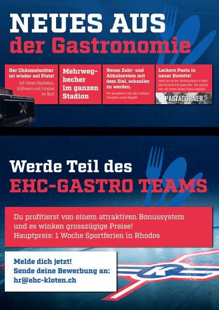 EHC Kloten Saisonprogramm 22/23