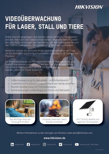 Videosicherheit für Lager, Stall und Tiere