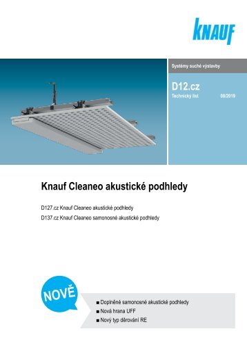 D12.cz Knauf Cleaneo akustické podhledy