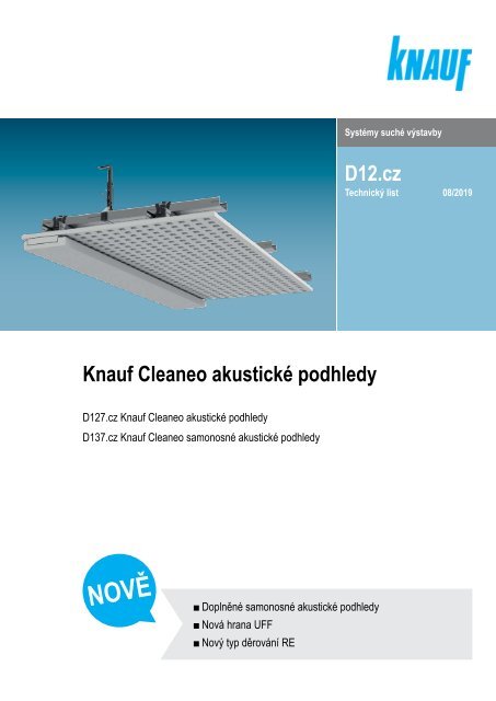 D12.cz Knauf Cleaneo akustické podhledy