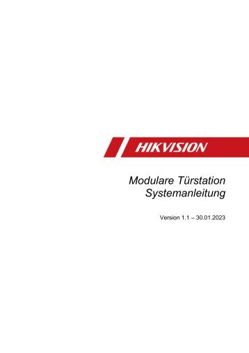 Systemanleitung Modulare Türstation