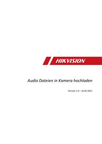 HowTo - Audio Dateien in Kamera hochladen
