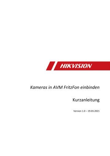 HowTo - Fritzbox-FritzFon-Kameras einbinden