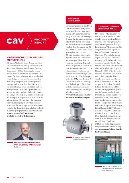 cav – Prozesstechnik für die Chemieindustrie 1-2.2023