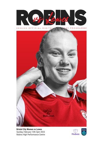 Bristol City vs Lewes - Robins Matchday Programme