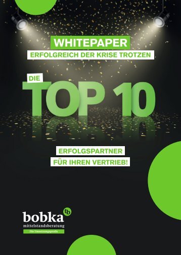 Erfolgreich der Krise trotzen – Die TOP 10 Erfolgspartner für Ihren Vertrieb!