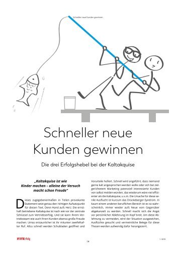 Schneller neue Kunden gewinnen - Die 3 Erfolgshebel bei der Kaltakquise.