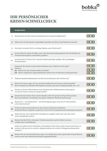 Krisen-Schnellcheck für Unternehmer & Geschäftsführer