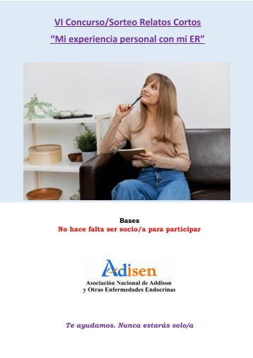 Bases del VI Concurso Relatos Cortos de Adisen:  "Mi Experiencia Personal con mi ER" 