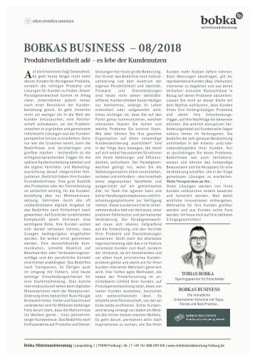 Produktverliebtheit adé – es lebe der Kundenutzen.