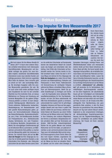 Save the Date – Top Impulse für ihre Messerendite.