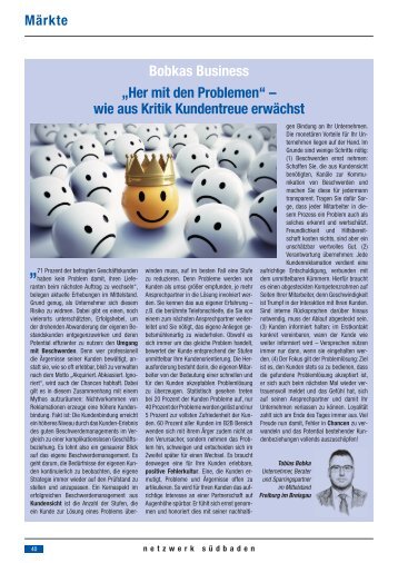 „Her mit den Problemen“ – wie aus Kritik Kundentreue wird.